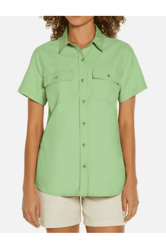 Women’s Short Sleeve Adventure Top, Quiet Green, Size XS