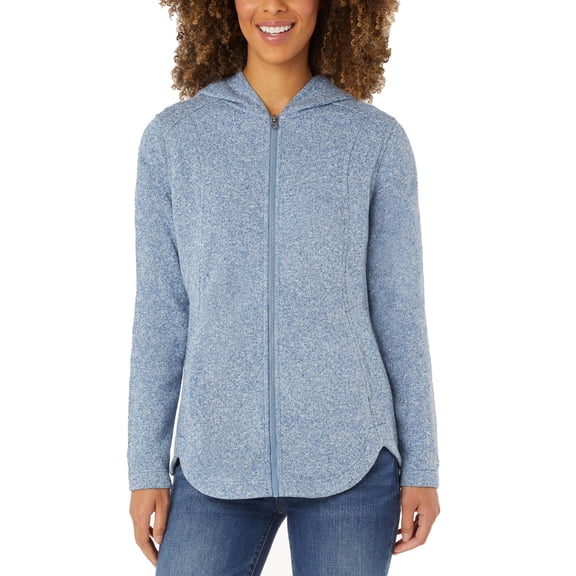 Eddie Bauer Women's Sweater Sz S Ladies' Full Zip Jacket Hoodie Blue