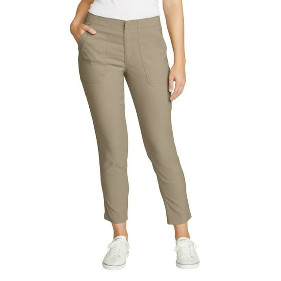 Eddie Bauer Women's UPF 50 Performance Stretch Horizon Straight Ankle Pant (Tan, 8)