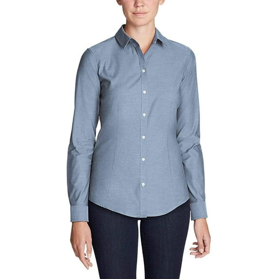 Eddie Bauer Women's Wrinkle-Free Easy Care Long-Sleeve Button-Up Shirt