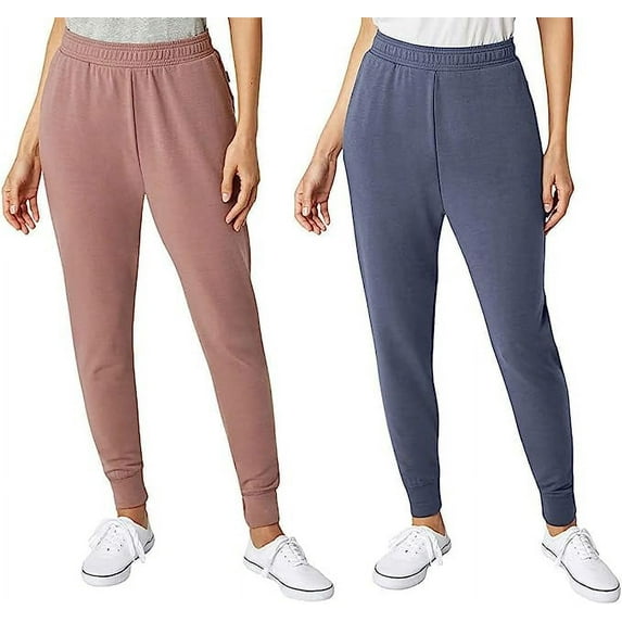 Eddie Bauer Womens 2 Pack Fleece Lounge Joggers Size: XL, Color: Twilight Mauve/Night Shadow