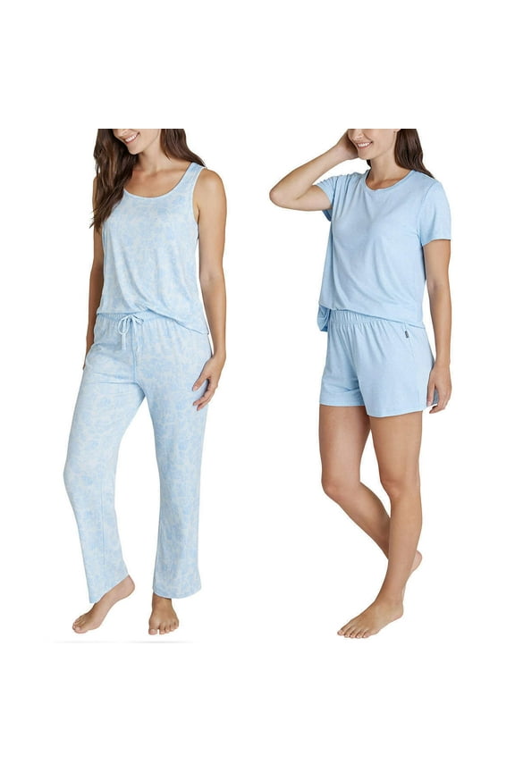 Womens 4-Piece Pajama Set