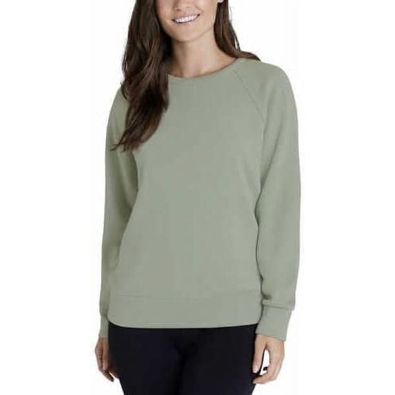 Eddie Bauer Womens Crewneck Pullover Top,Basil,Large