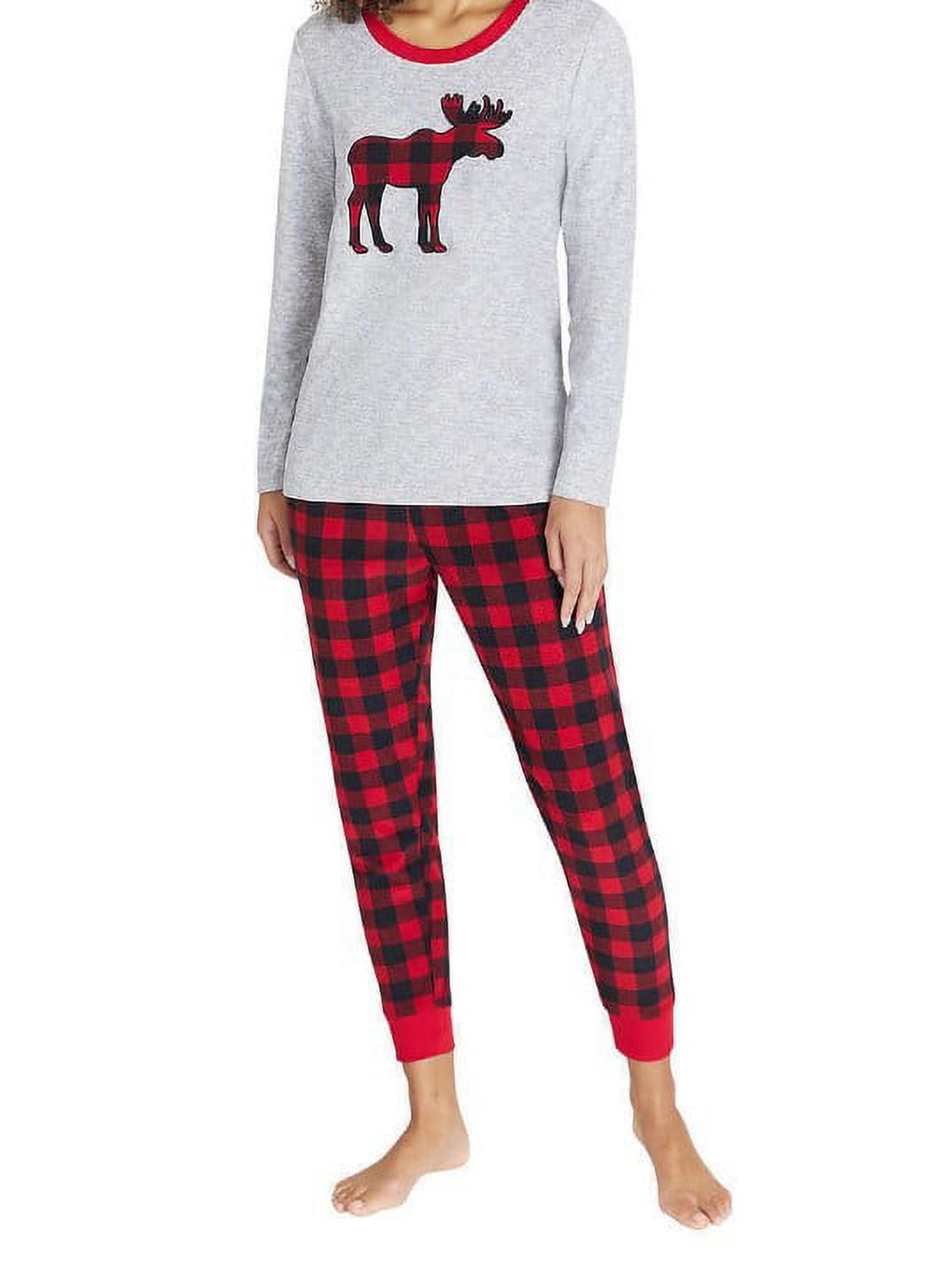 Eddie Bauer Womens Holiday Family Sleep Set Red Black Gray