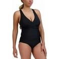 thumbnail image 1 of Eddie Bauer Womens Midweight Ruched Shaping One Piece Swimsuit (XX-Large, Black), 1 of 5