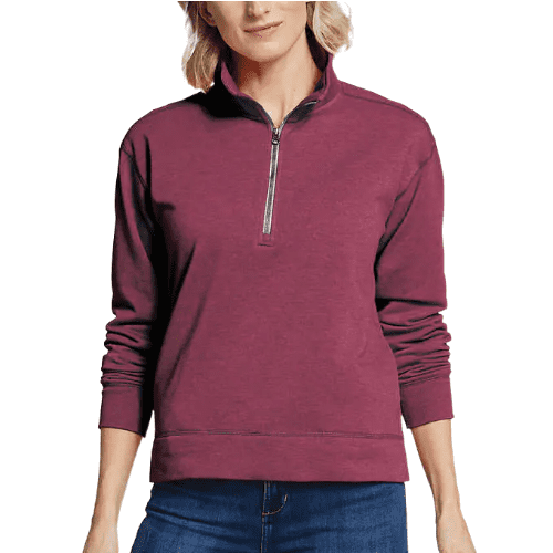 Eddie Bauer Womens Ruby Red Sweatshirt ( Ruby, X-samll)