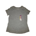 thumbnail image 1 of Eddie Bauer Womens Scoop-Neck Short-Sleeve T Shirts in Charcoal Space Dye, Size XXX-Large, 1 of 1