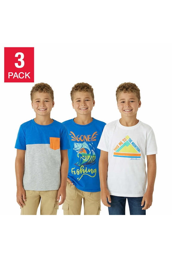 Youth 3-pack Tee (Bright White,L/14-16)