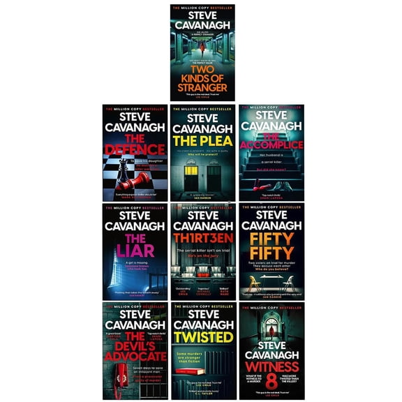 Eddie Flynn Series 10 Books Collection Set by Steve Cavanagh | Bestselling Legal Thriller Crime Novels - Two Kinds of Stranger, Thirteen, Fifty Fifty, Twisted, The Defence & More