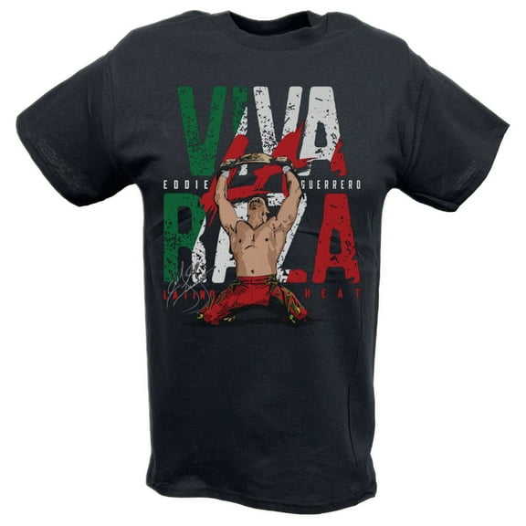 Eddie Guerrero Champ Viva La Raza Black T-shirt