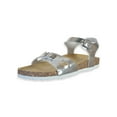 thumbnail image 1 of Eddie Marc Girls' Cork Footbed Sandals Color: silver Size: 4 youth, 1 of 1