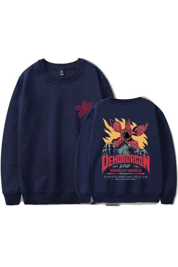 Eddie Munson The Demogorgon Hooded Drawstring Pocket Sweatshirt Men/women fashion Pullover