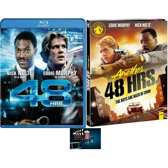 Eddie Murphy Action Double Feature 48 Hours & Another 48 Hours 2 BLU RAY Set Includes Movie Take Art Card