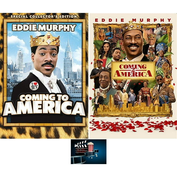 Eddie Murphy Comedy Double Feature Coming to America One 1 & Two 2 DVD Set Includes Movie Take Art Card