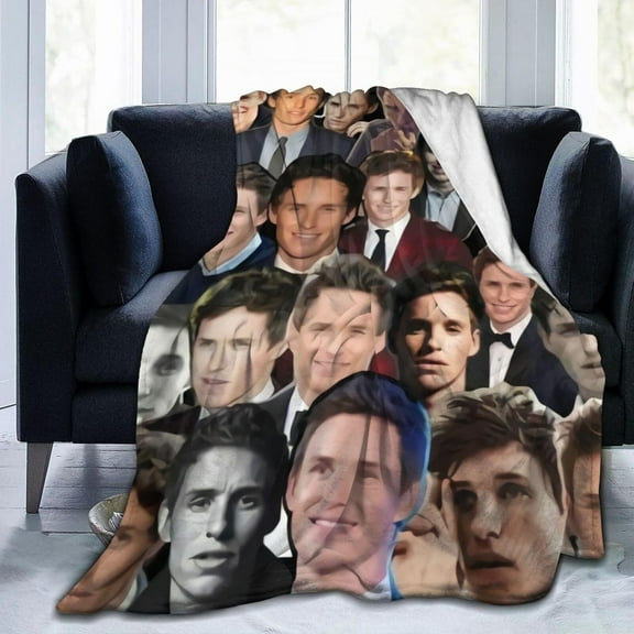 Eddie Redmayne Blanket Soft and Warm Lightweight Fluffy Throws Blankets Rug Carpet Gift for Beach Yoga Bedroom Living Room Decoration Sofa Camping Trip Dorm Decor All Season