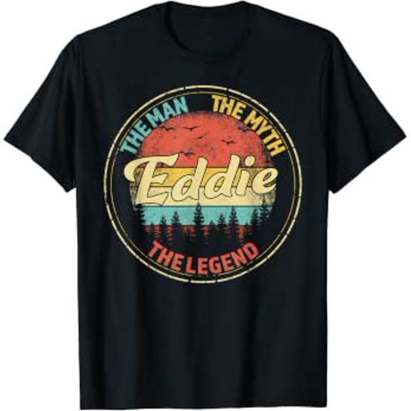 Eddie The Myth Legend Mens Personalized Name T-Shirt