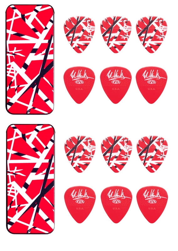Eddie Van Halen Guitar Picks EVH Frankenstein Max Grip Pick Tin 2 Tins 12 Picks
