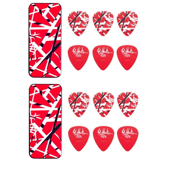 Eddie Van Halen Guitar Picks EVH Frankenstein Max Grip Pick Tin 2 Tins 12 Picks