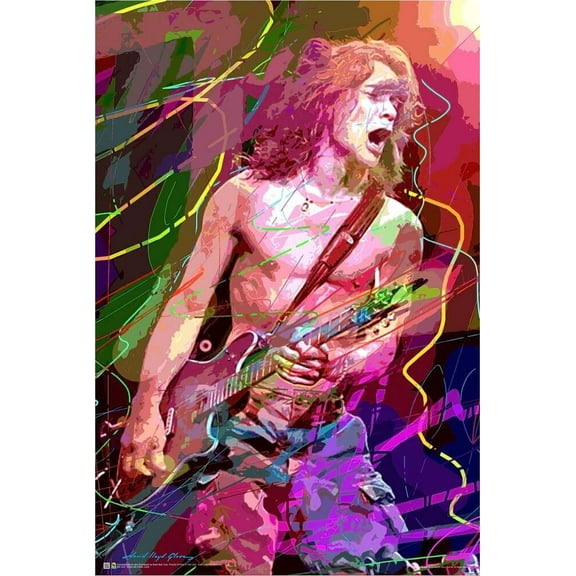 Eddie Van Halen Jump - Artist Rendition Poster by David Lloyd Glover 24" x 36"