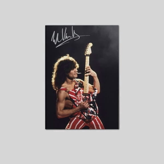 Eddie Van Halen Poster, Music Legends , Music Room Wall Art Picture Painting Poster Size 8x12 Goldengate