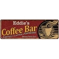 thumbnail image 1 of Eddie's Coffee Bar Red Sign Kitchen Gift 6x18 106180006341, 1 of 1