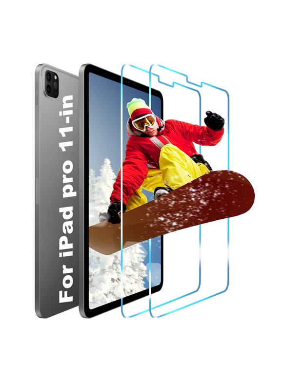 EddieCN 2 Pack Glass Screen Protector for iPad Air 11" (M2) / iPad Pro 11" (M4) / iPad (10) / iPad Air (4, 5), iPad Pro 11" (1st, 2nd, 3rd, 4th generation)