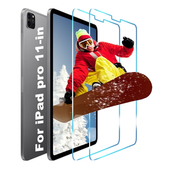 EddieCN 2 Pack Glass Screen Protector for iPad Air 11" (M2) / iPad Pro 11" (M4) / iPad (10) / iPad Air (4, 5), iPad Pro 11" (1st, 2nd, 3rd, 4th generation)