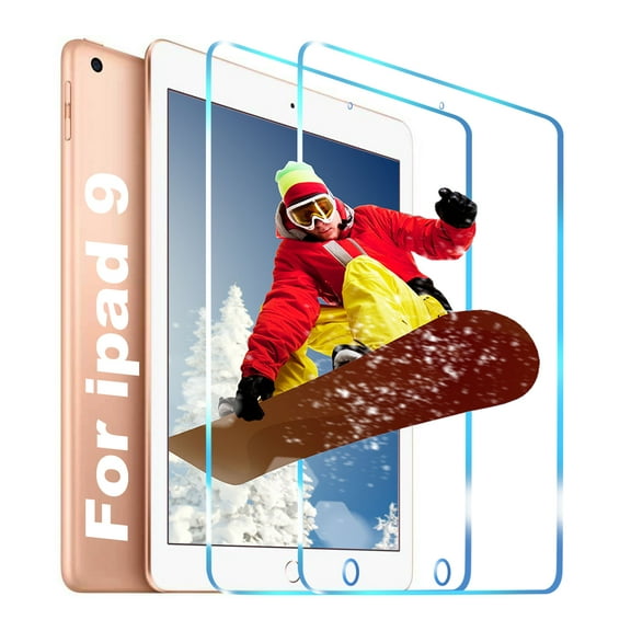 EddieCN 2 Pack Tempered Glass Screen Protector for iPad 9th 8th 7th Generation Compatible (10.2 Inch iPad 9/8/7 Gen 2021 2020 2019)