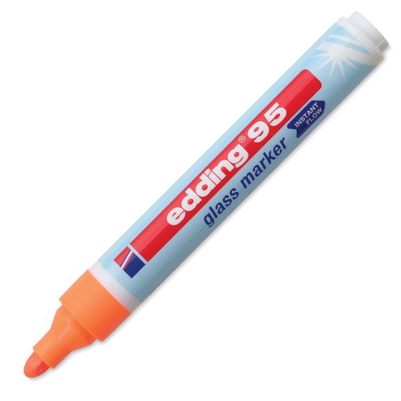 Edding 95 Glass Marker - Orange, Round Nib, 1.5 mm - 3 mm