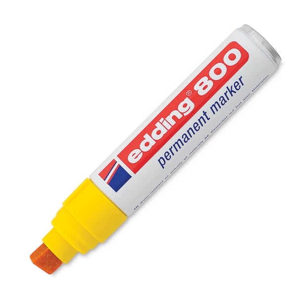 Edding Permanent Marker - Yellow, 800, Chisel Nib, 4-12 mm