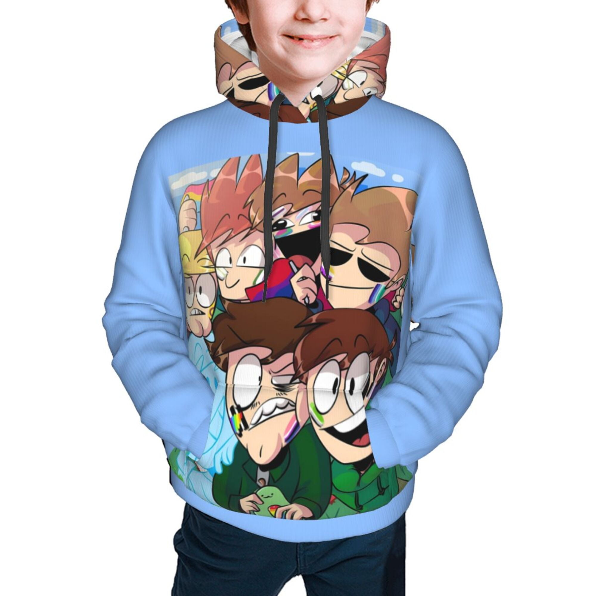 Eddsworld Hoodies Pullover For Boys Girls 3d Printed Hooded Sweatshirt ...