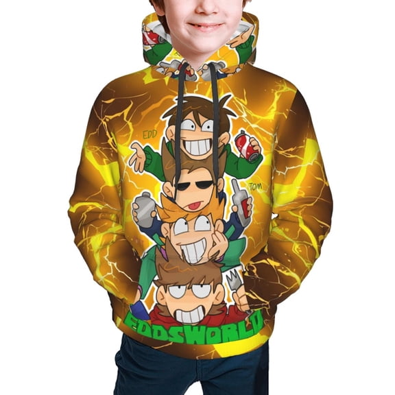 Eddsworld Kids' Hoodie 3d Print Sweatshirt Soft Pullover Hooded With Big Pockets For Boys Or Girls Medium