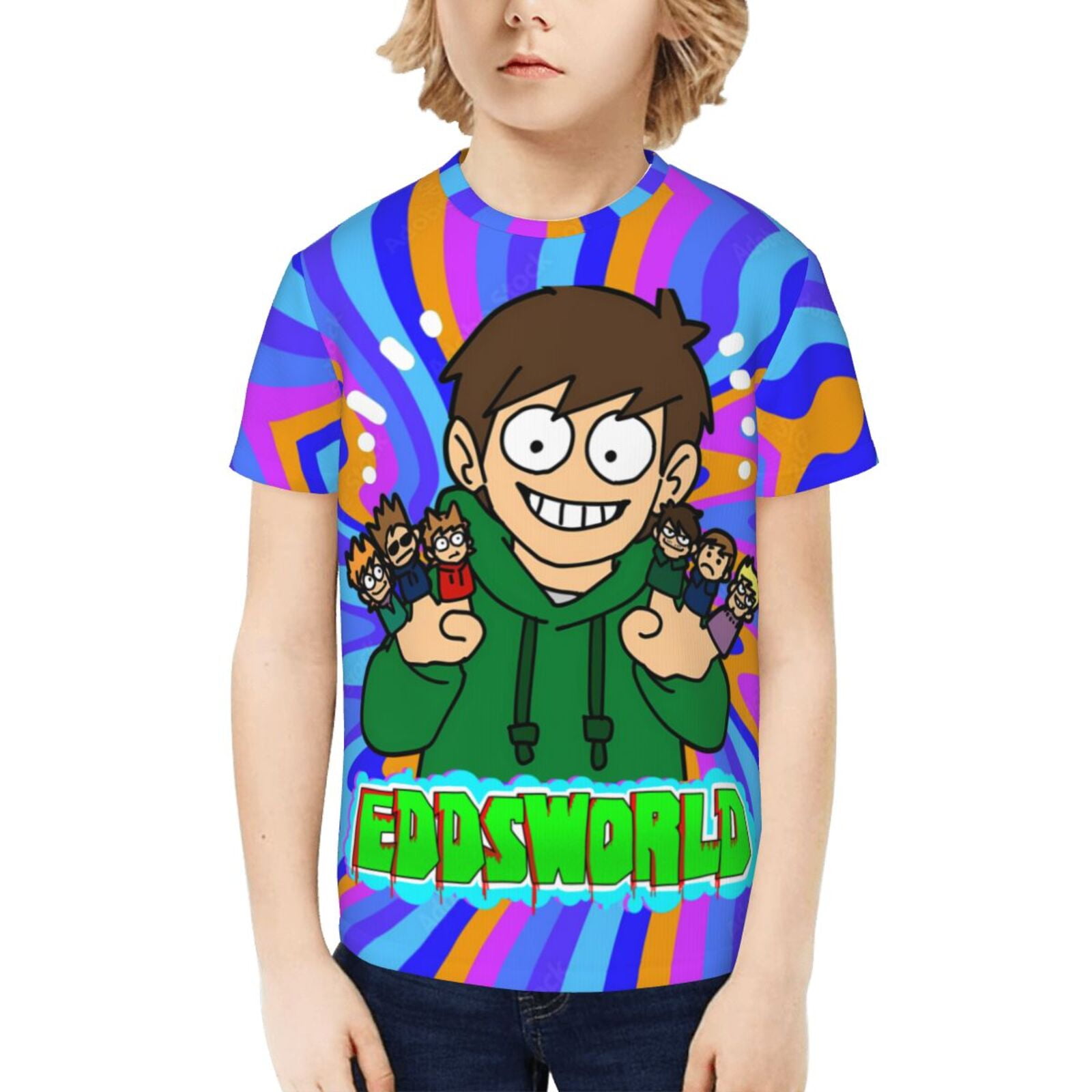 Eddsworld Kids T-Shirt 3d Printed Graphic T-Shirts Boys And Girls Short ...
