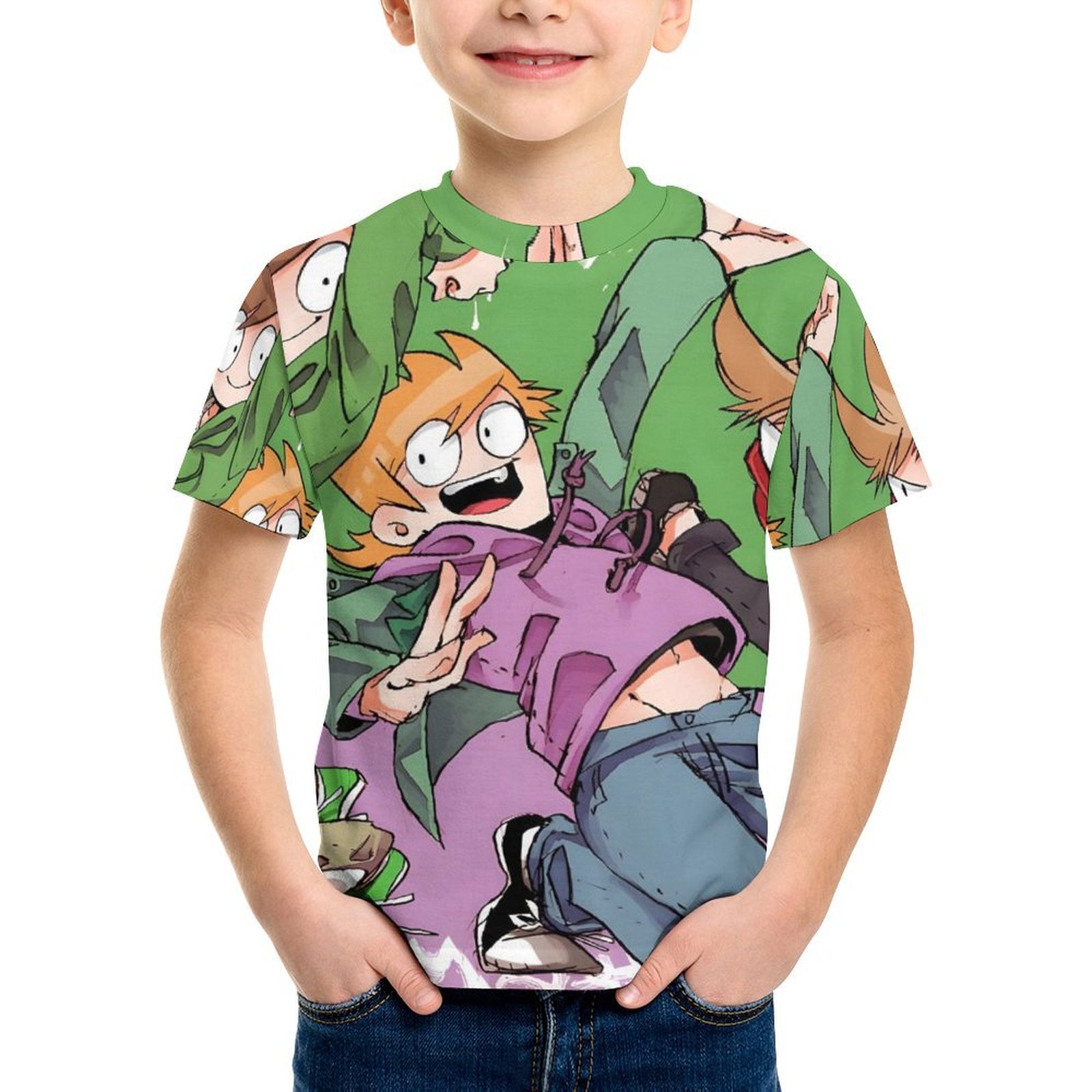Eddsworld Kids T-Shirt 3d Printed Graphic T-Shirts Boys And Girls Short ...