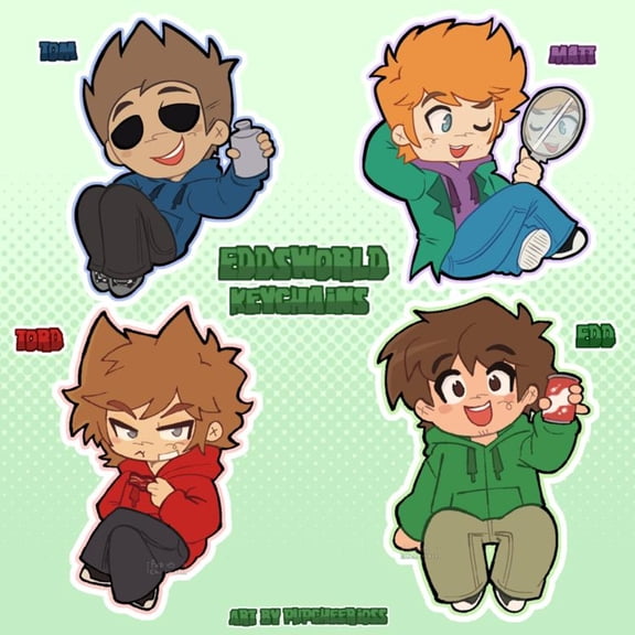 Eddsworld main four keychains (1 keychain)
