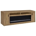 thumbnail image 1 of Eddy 79-inch 2-door TV Stand Fireplace Media Console Mango, 1 of 15