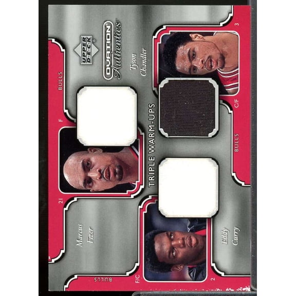 Eddy Curry/Marcus Fizer/Chandler 2002 Ovation Authentics Warm-Ups Triple #CFC