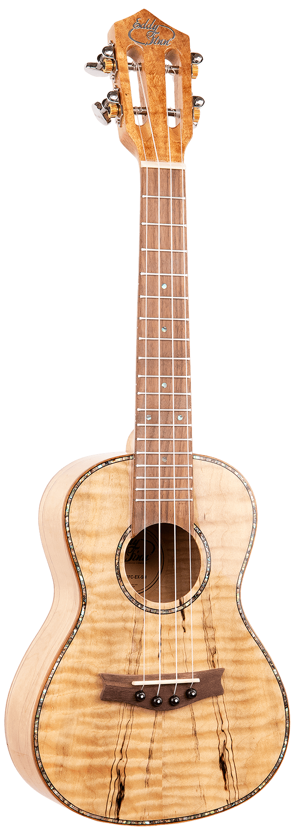 Eddy Finn Expression Series Concert Ukulele with Gig Bag, Spalted Maple