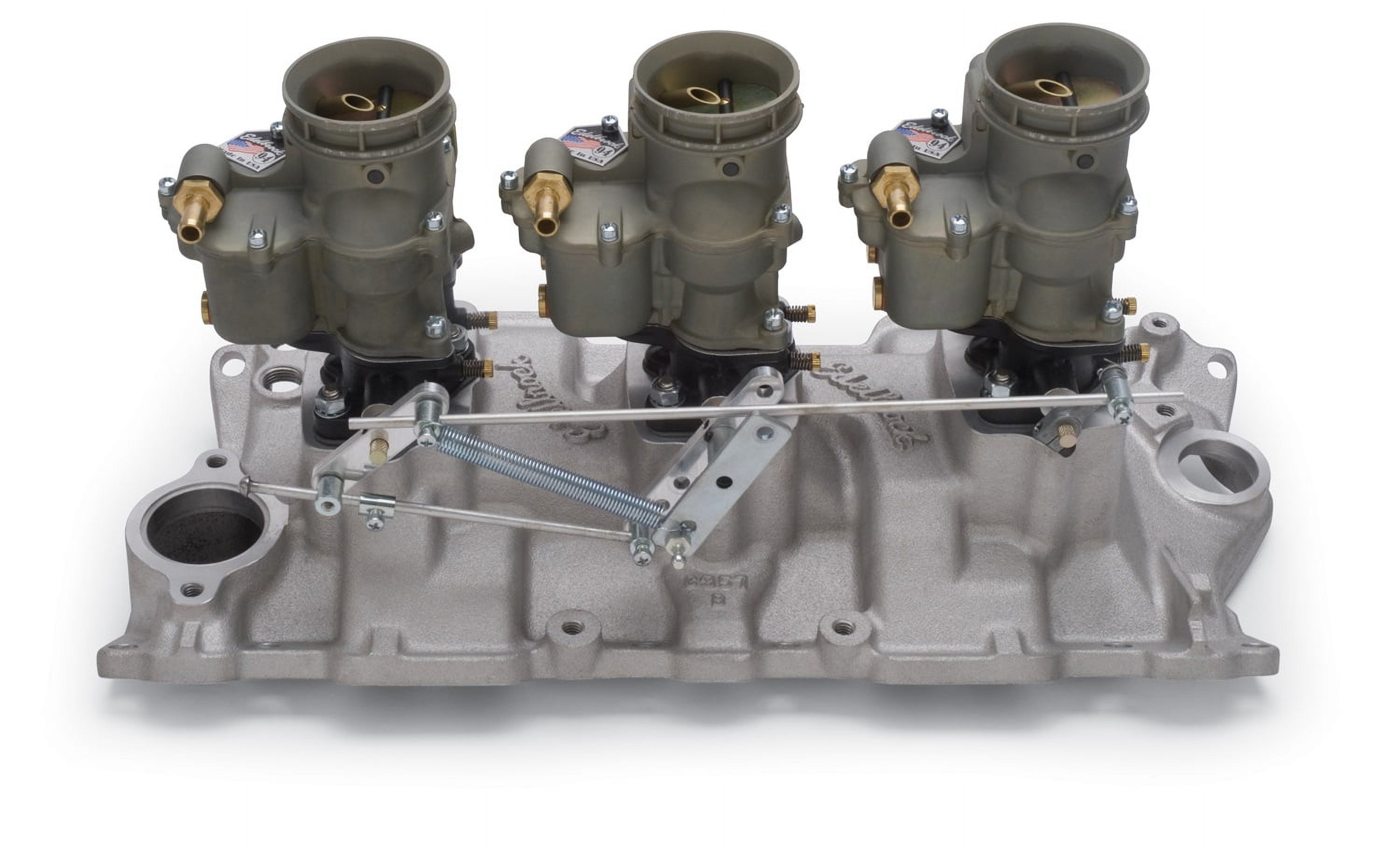 Edelbrock 2015 Vintage Manifold And Carb Kit; 3357B Intake Manifold