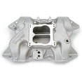 thumbnail image 1 of Edelbrock 2186 Performer 383 Intake Manifold; Satin Finish; EGR/Non-EGR; Idle-5500 rpm; For 4 bbl Carbs;, 1 of 3