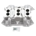 thumbnail image 1 of Edelbrock 2475 Dual-Quad Intake Manifold; Satin Finish; 2500-6500 rpm; CH-6B Chrysler 6-Pack; Non-EGR; For 3x2 bbl Carbs;, 1 of 7