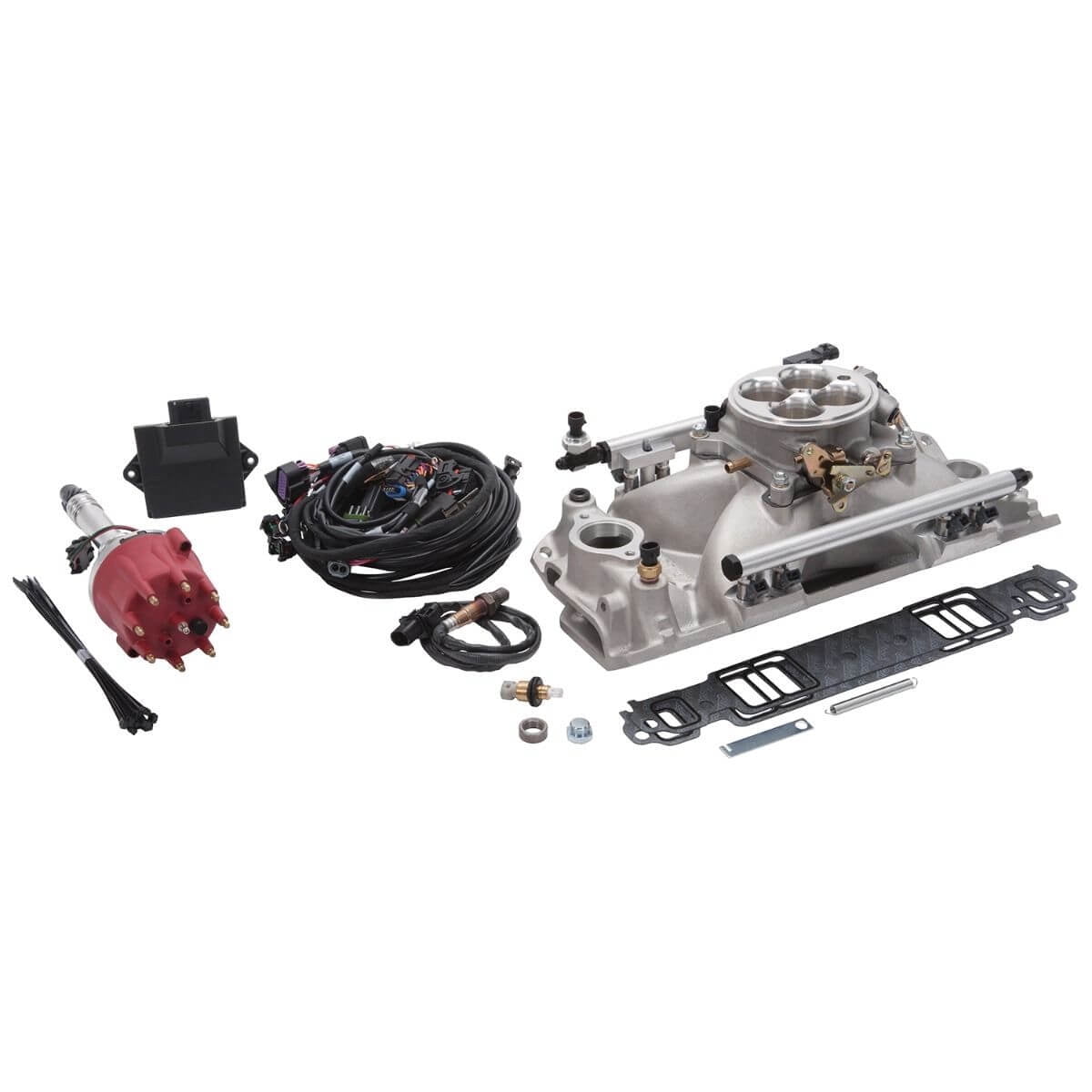 Edelbrock 35770 Pro-Flo 4 EFI Traditional 4150-Style Kit - Satin Finish