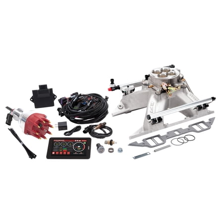 Edelbrock 35910 Pro-Flo 4 Fuel Injection Kit; 625 HP Max; 35 lb/hr. Injectors; Incl. 4150 Throttle Body/Wiring/Distributor/7 in. Tablet/All Nec. Parts/Hardware; Fits select: 1966-1973 DODGE CHARGER