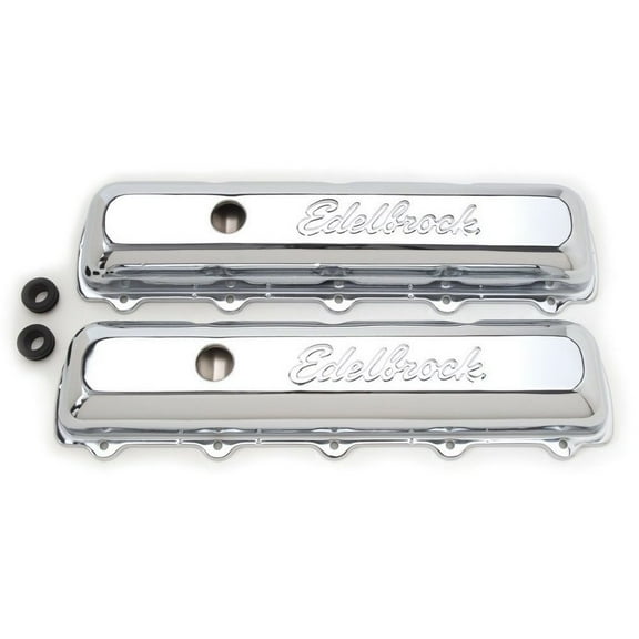 Edelbrock 4485 Chrome Signature Series Valve Covers Fits select: 1977-1979 PONTIAC FIREBIRD, 1971-1977 OLDSMOBILE CUTLASS SUPREME