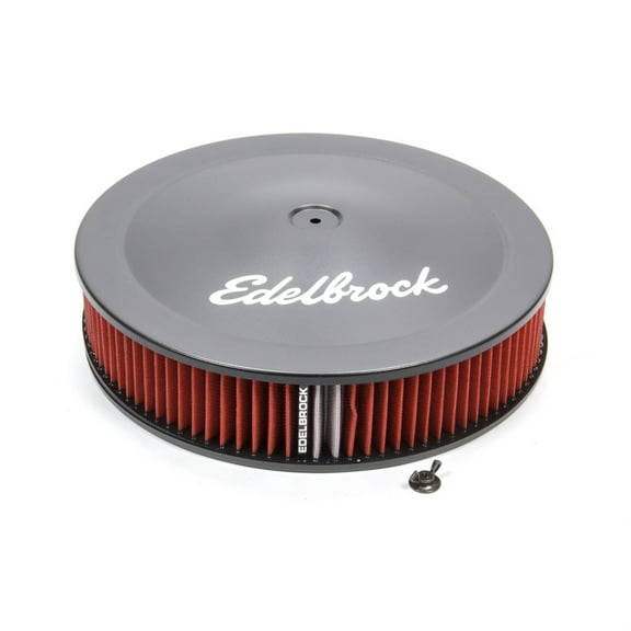 Edelbrock Air Cleaner Pro-Flo Series Round 14 In Diameter Cloth Element 3/8Indropped Base Black