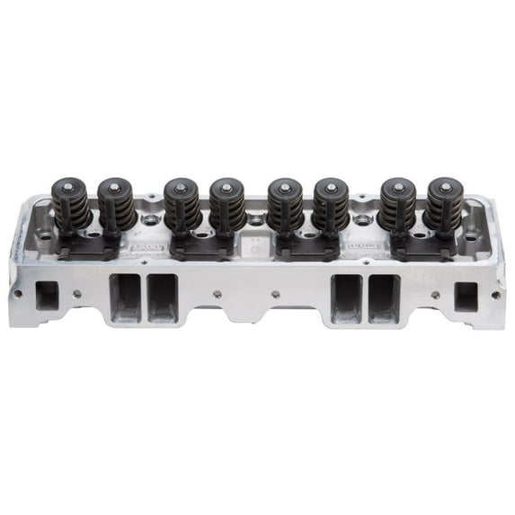 Edelbrock RPM Small-Block Chevy Straight Spark Plug 64cc Flat Tappet Polished