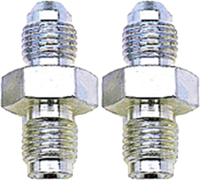 Edelbrock/Russell 643961 Brake Adapter Fitting - 3/8" X 24 Inverted Flare Male To -3 AN, Endura Plated Steel
