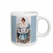 Edelweiss Beer With Victorian Lady in Blue with White Flowers 11oz Mug mug-180198-1