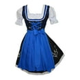 thumbnail image 1 of Edelweiss Creek 3 Piece Short German Oktoberfest Dirndl Dresses for Women - Black and Blue, 1 of 6