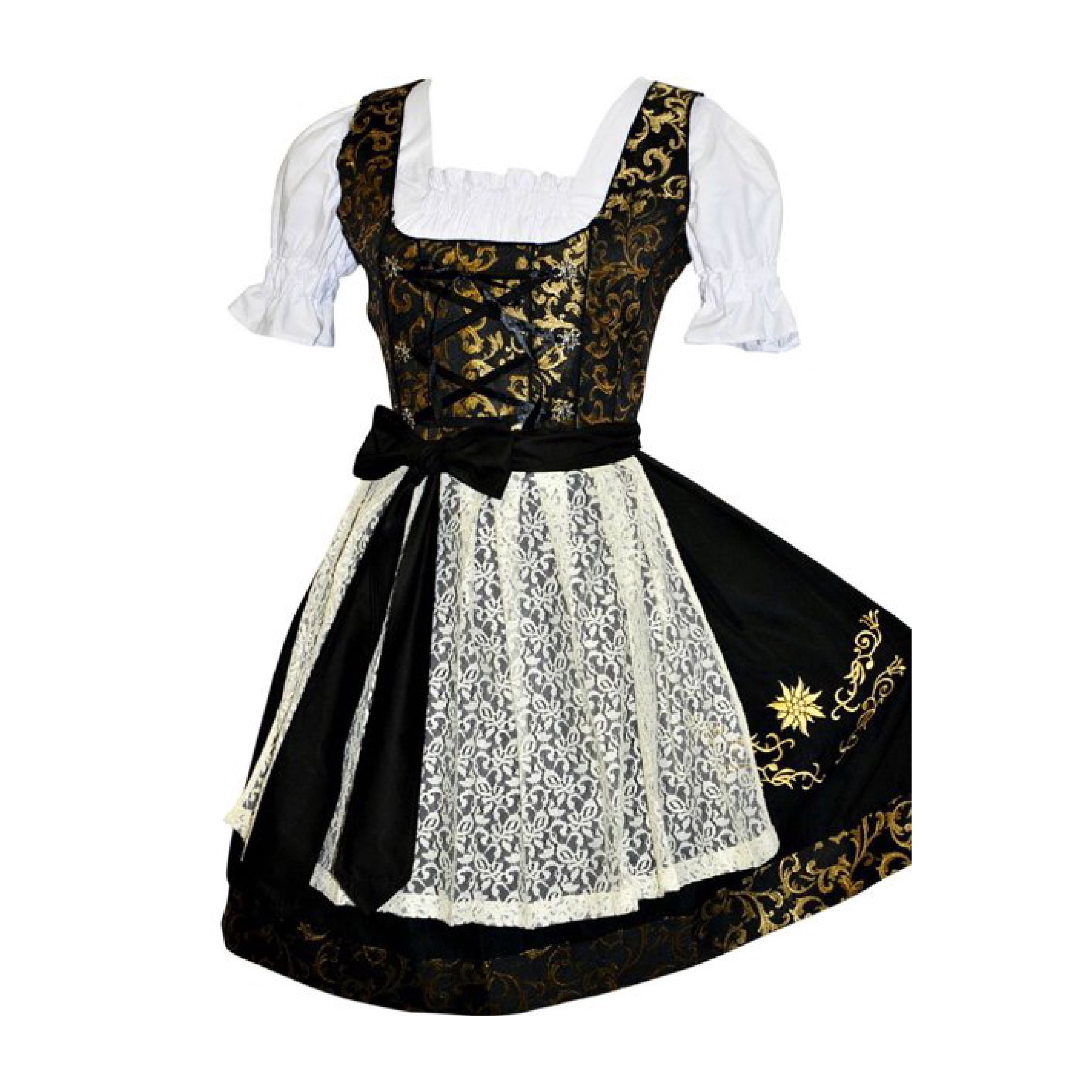 black dirndl dress Women's German Dirndl Dress Black Red main image 1